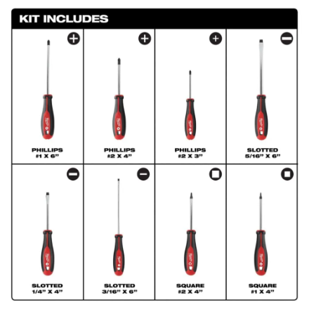 Milwaukee Tool Screwdriver Set (8-Piece) image 2