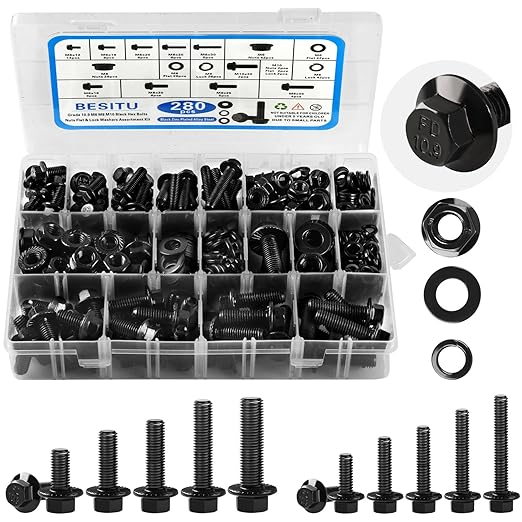 280Pcs Metric Flange Bolt Assortment image 0
