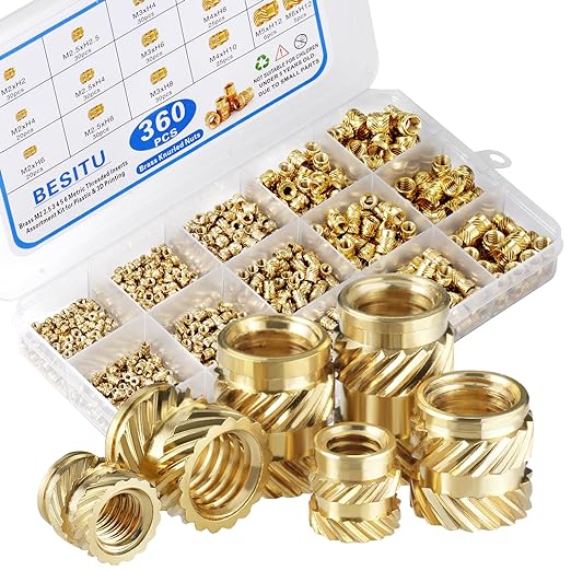 360Pcs Brass Threaded Inserts for Plastic image 0