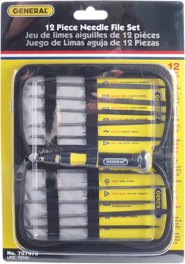 General Tools & Instruments Swiss Pattern Needle File Set, 12-Piece image 1