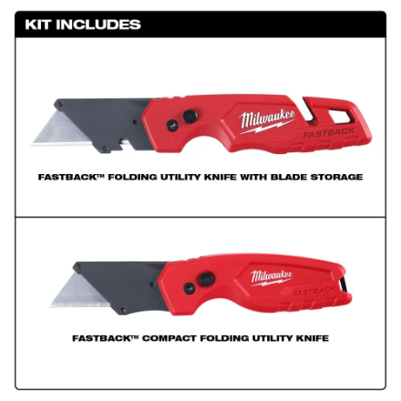 Milwaukee FASTBACK Folding Utility Knife  (2-Pack) image 1