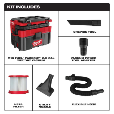 Milwaukee M18 FUEL PACKOUT 18V Cordless Wet/Dry Vacuum image 2